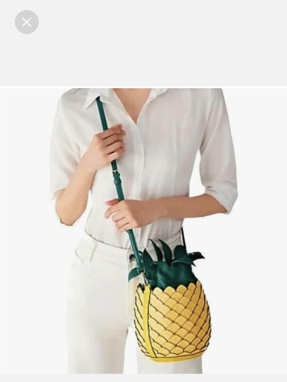 kate spade Yellow & Green Pineapple Bucket Crossbody